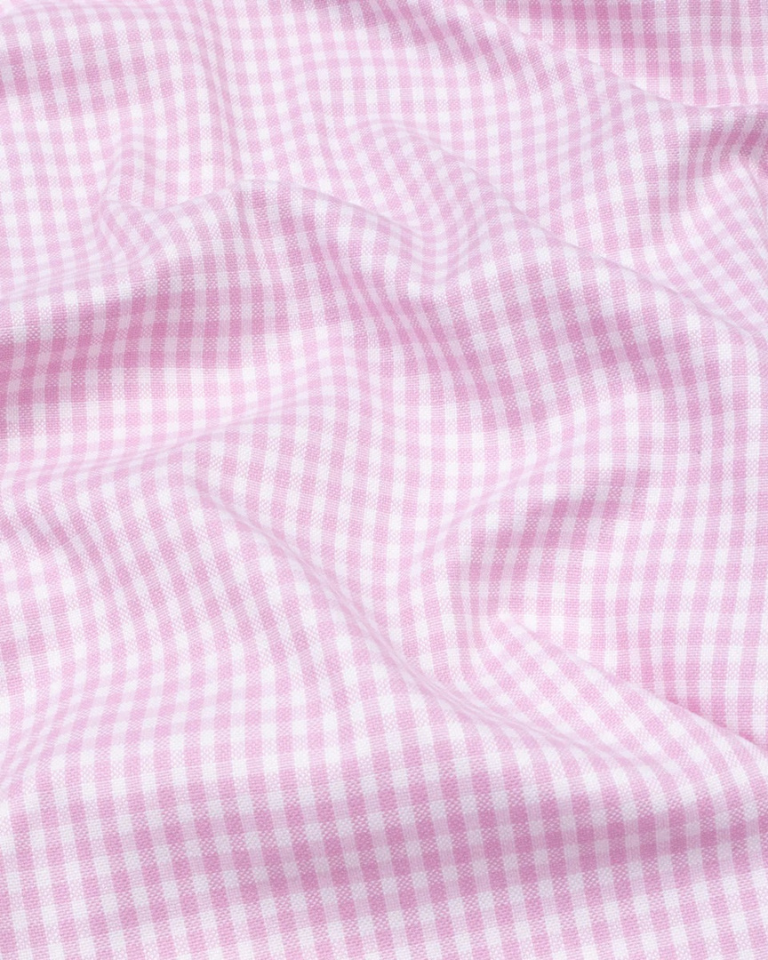 Light Pink Button Down Oxford Cotton Check Shirt