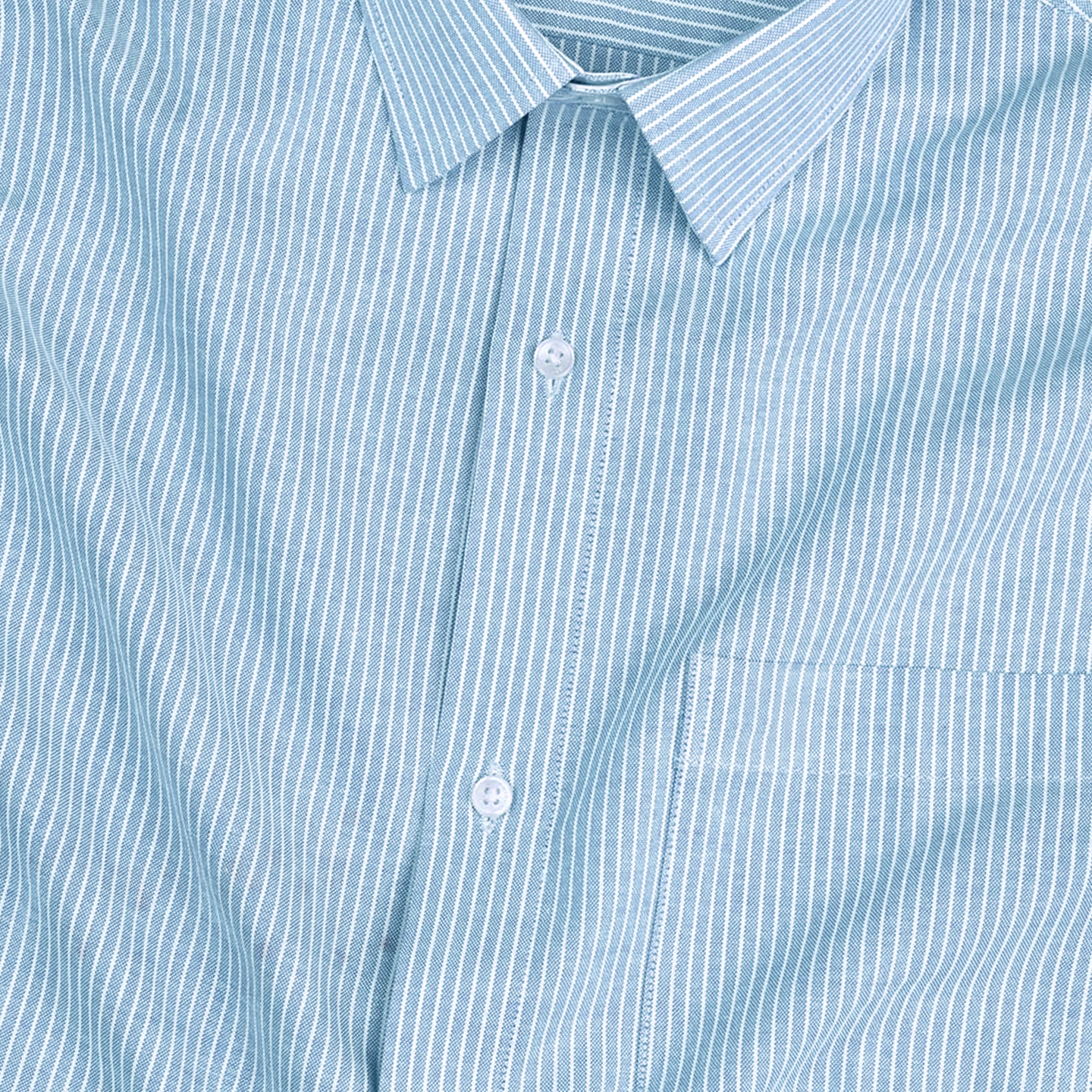 Sky Blue Small Strip Down Button Oxford Cotton Shirt