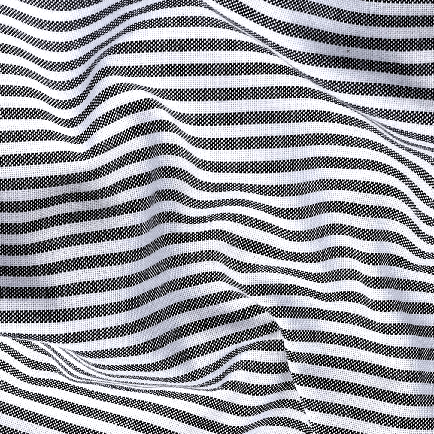New Black Stripe Down Button Oxford Cotton Shirt