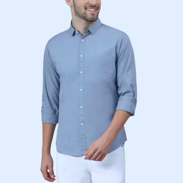 Combo of 2 Cotton Shirt for Man ( Denim Blue and Pink)
