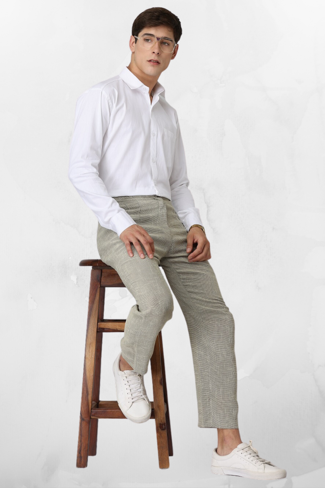 Twill Cotton Shirt for Man (White)