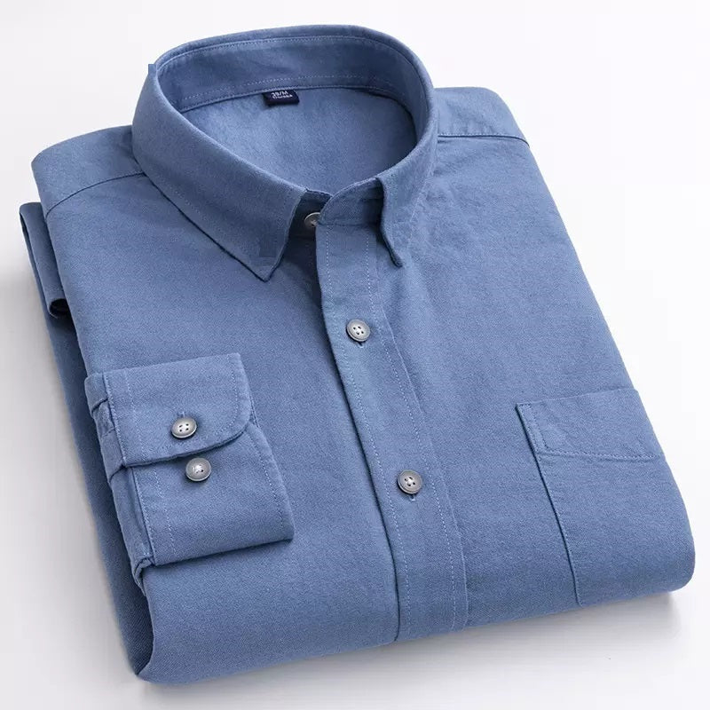 Frankshop Casual Pure Cotton Denim Blue Color Shirt for Man - Frankshop.in