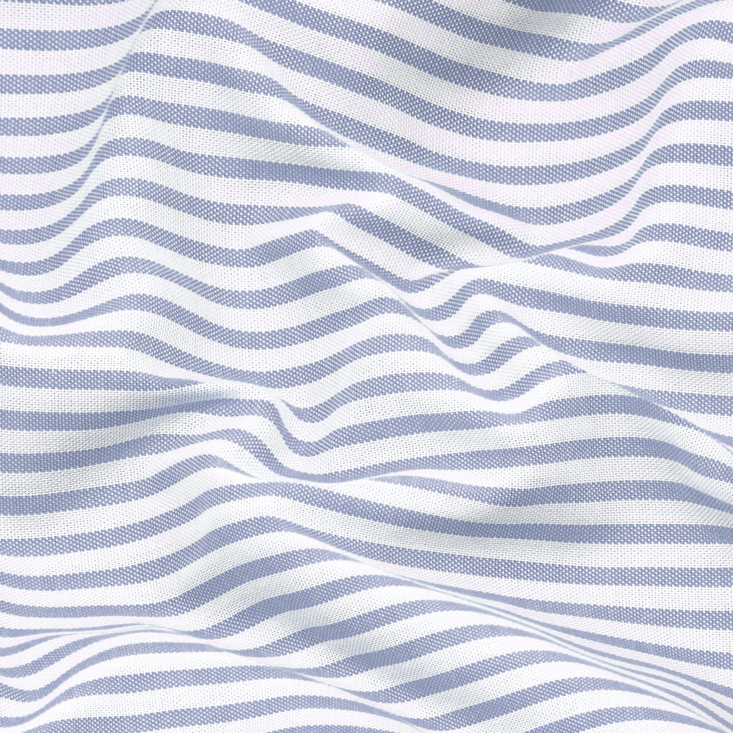 New Silver Stripe Down Button Oxford Cotton Shirt