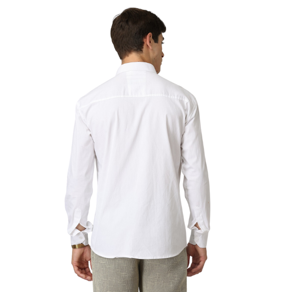 Premium Cotton Blend Solid Shirts (White)