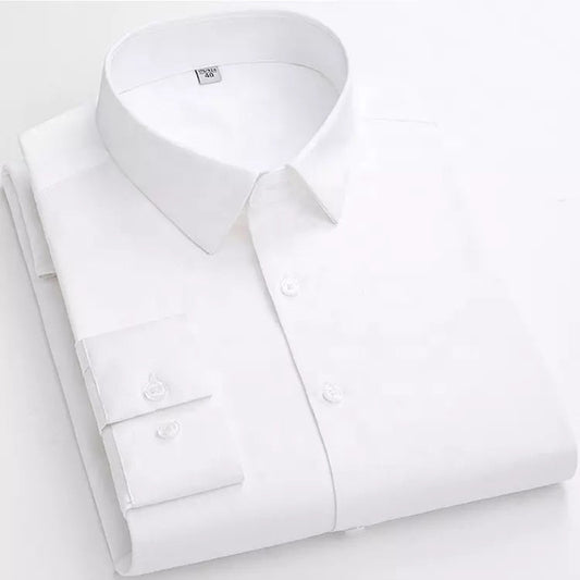 Twill Cotton Shirt for Man (White) - Frankshop.in