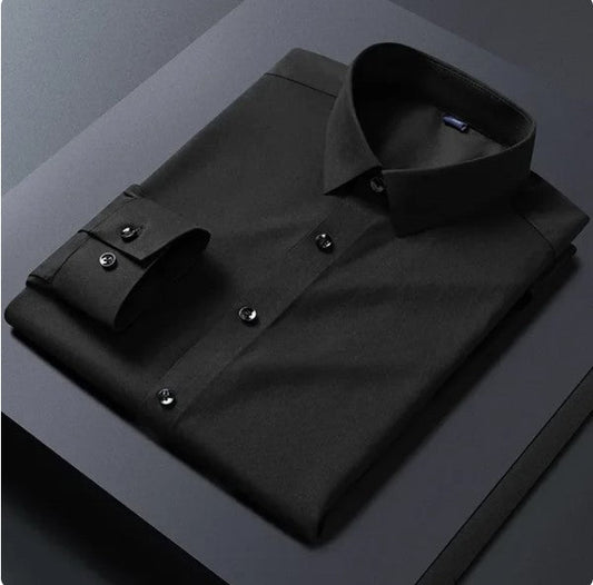 Premium Cotton Solid Shirt for Man (Black)