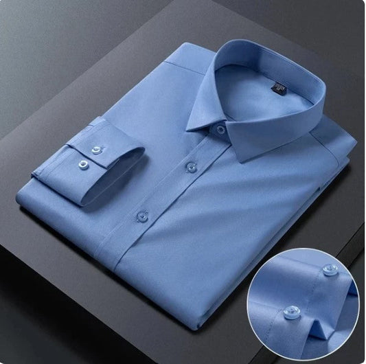 Premium Cotton Solid Shirt for Man (Denim Blue)