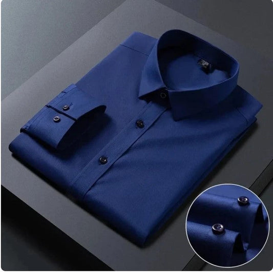 Premium Cotton Solid Shirt for Man (Navy Blue)