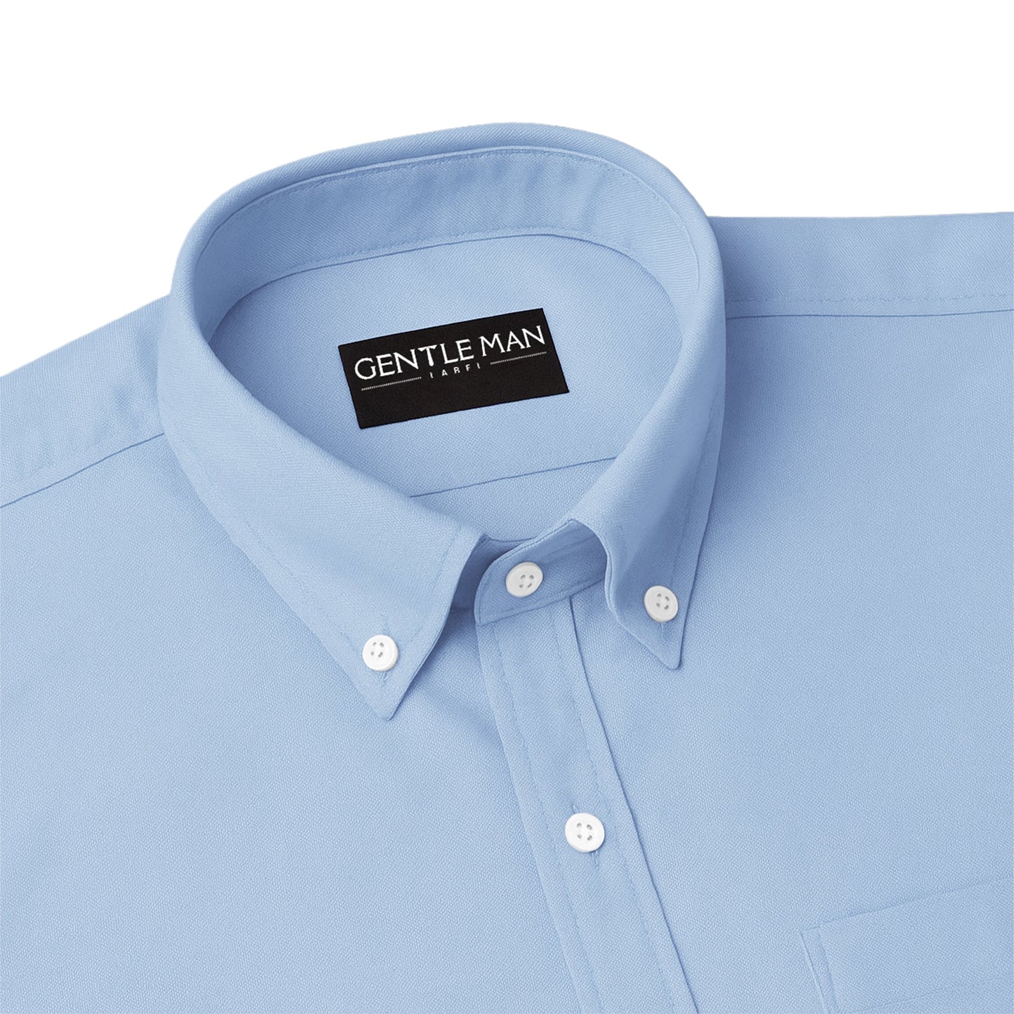 Sky Blue Oxfords Cotton Shirt For Men
