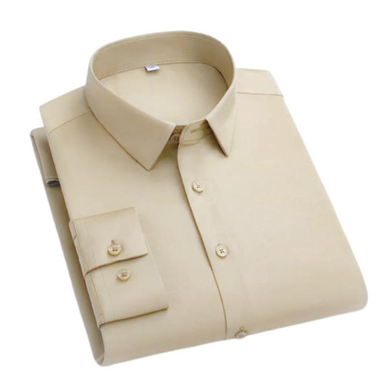 Frankshop Pure Cotton Casual Cotton Beige Color Shirt for Man