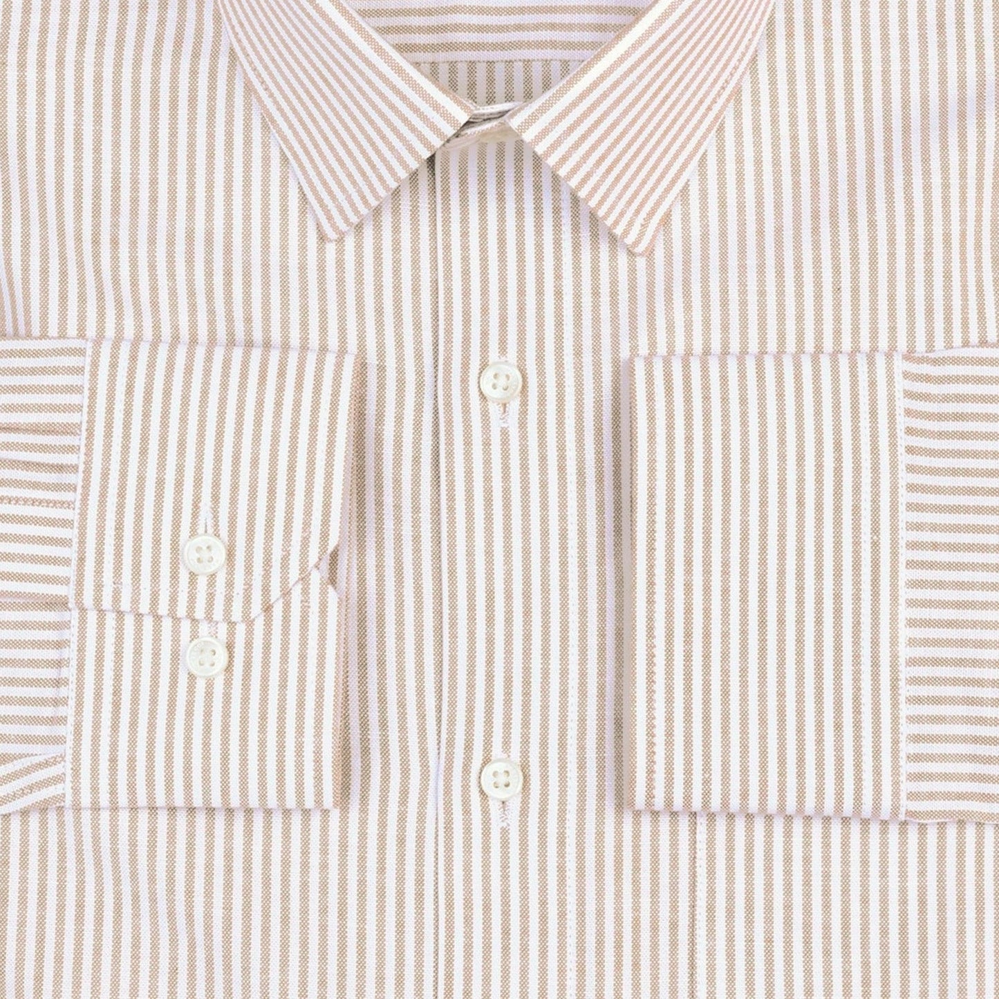 New Yellow Stripe Down Button Oxford Cotton Shirt