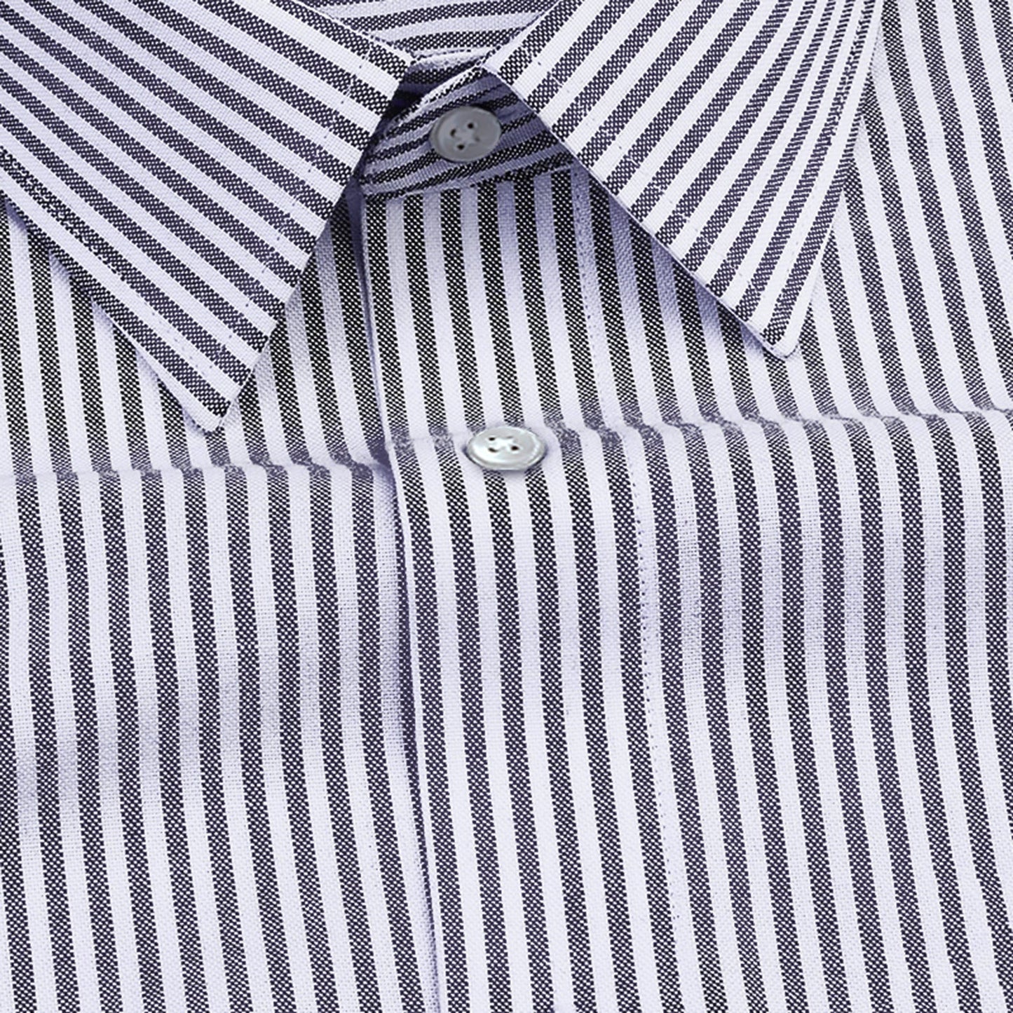 New Black Stripe Down Button Oxford Cotton Shirt