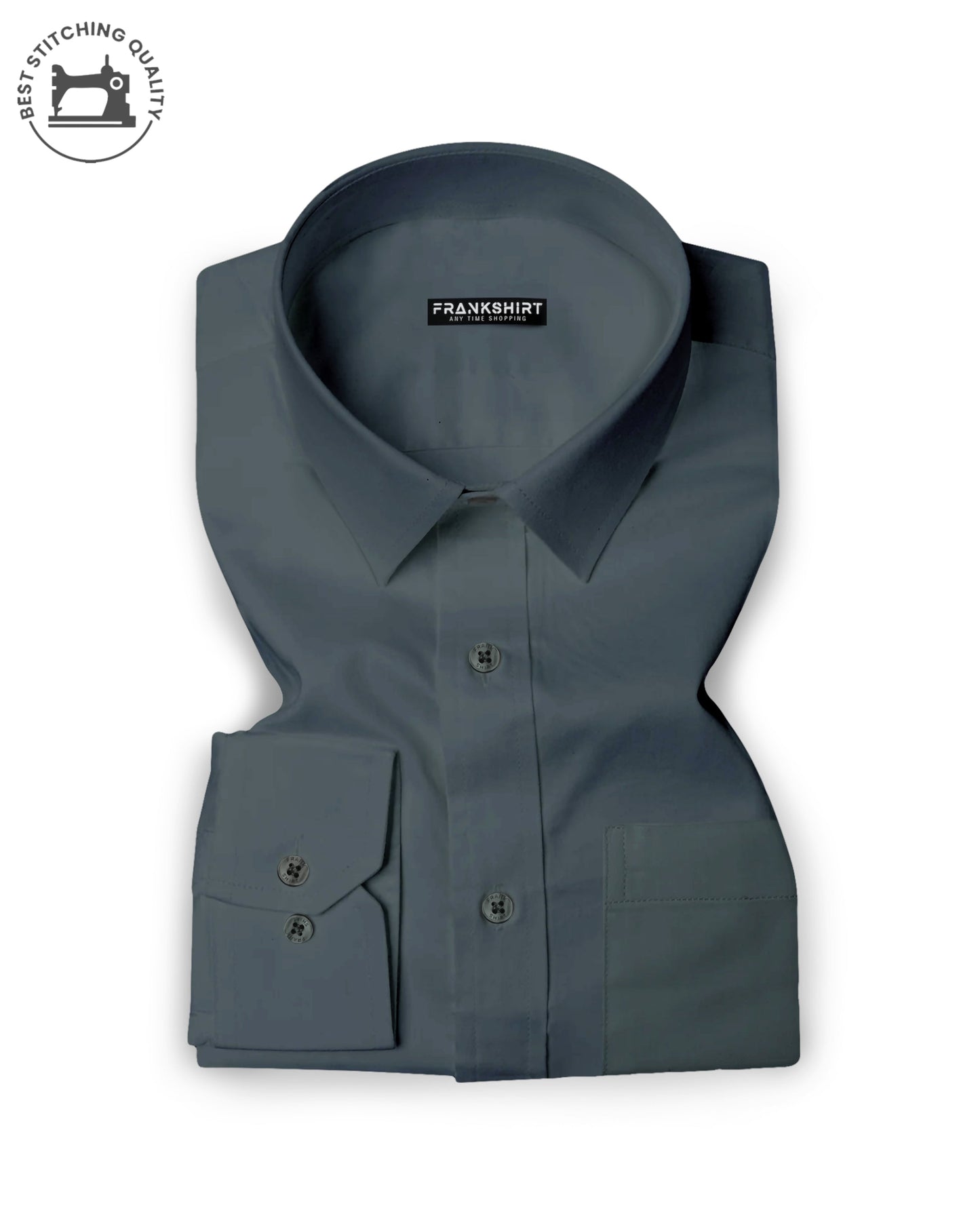 Dark Grey I Formal Shirt I Regular Fit I 100% Cotton Shirt - Frankshop.in