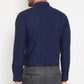 Frankshop Classic Pure Cotton Royal Blue Blend Solid Shirts For Man
