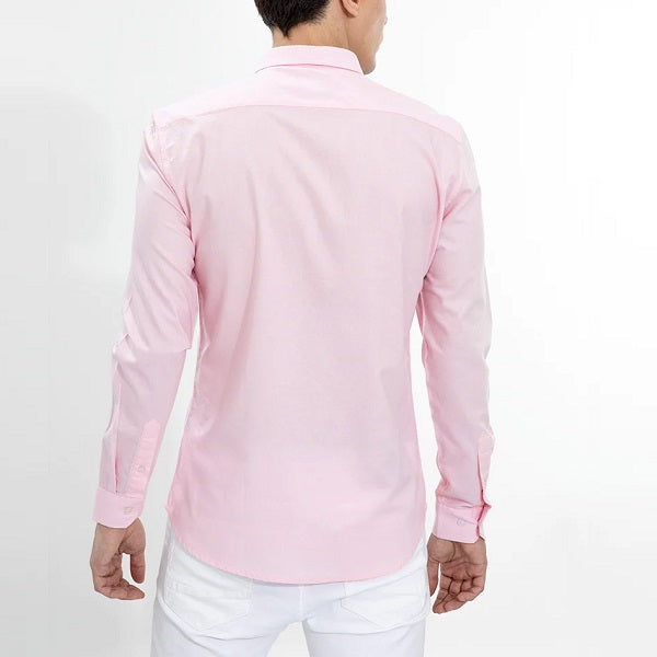 New Cotton Blend Solid Shirts (Light Pink)