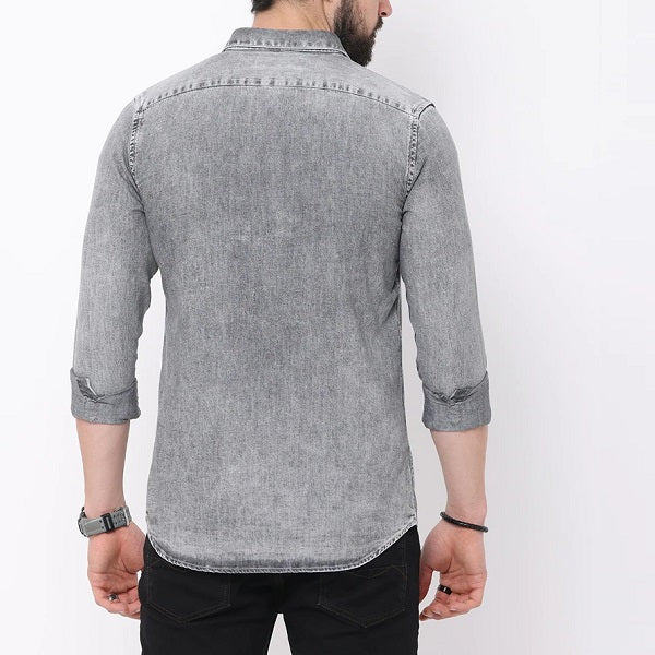 Premium RFD Cotton Shirt For Man (Grey)