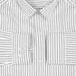 New Light Grey Stripe Down Button Oxford Cotton Shirt
