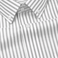 New Light Grey Stripe Down Button Oxford Cotton Shirt