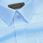 Sky Blue Check Button Down Oxford Cotton Shirt