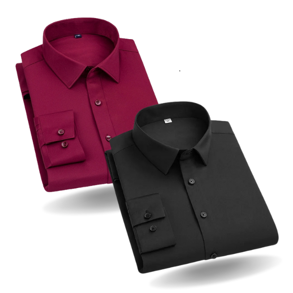 Combo of 2 Cotton Shirt for Man (Royal Blue and White) - Frankshop.in