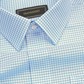 Light Turquoise Check Button Down Oxford Cotton Shirt