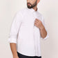 New White Down Button Casual Shirt I 100% Cotton Twill