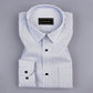 Light Grey Stripe Down Button Oxford Cotton Shirt
