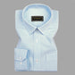 Light Turquoise Check Button Down Oxford Cotton Shirt