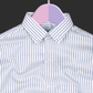 New Silver Stripe Down Button Oxford Cotton Shirt