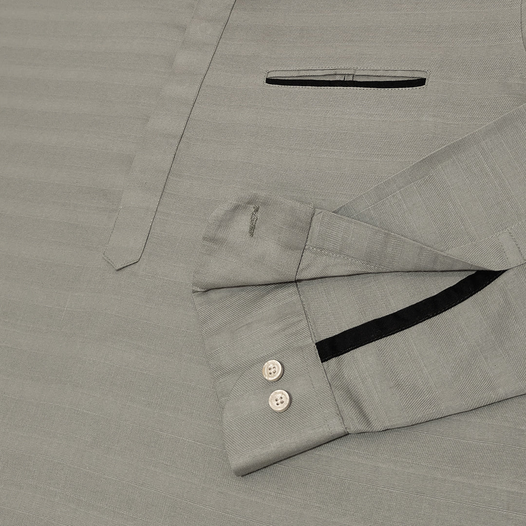 Urban Fit Olive Short Linen Kurta For Men
