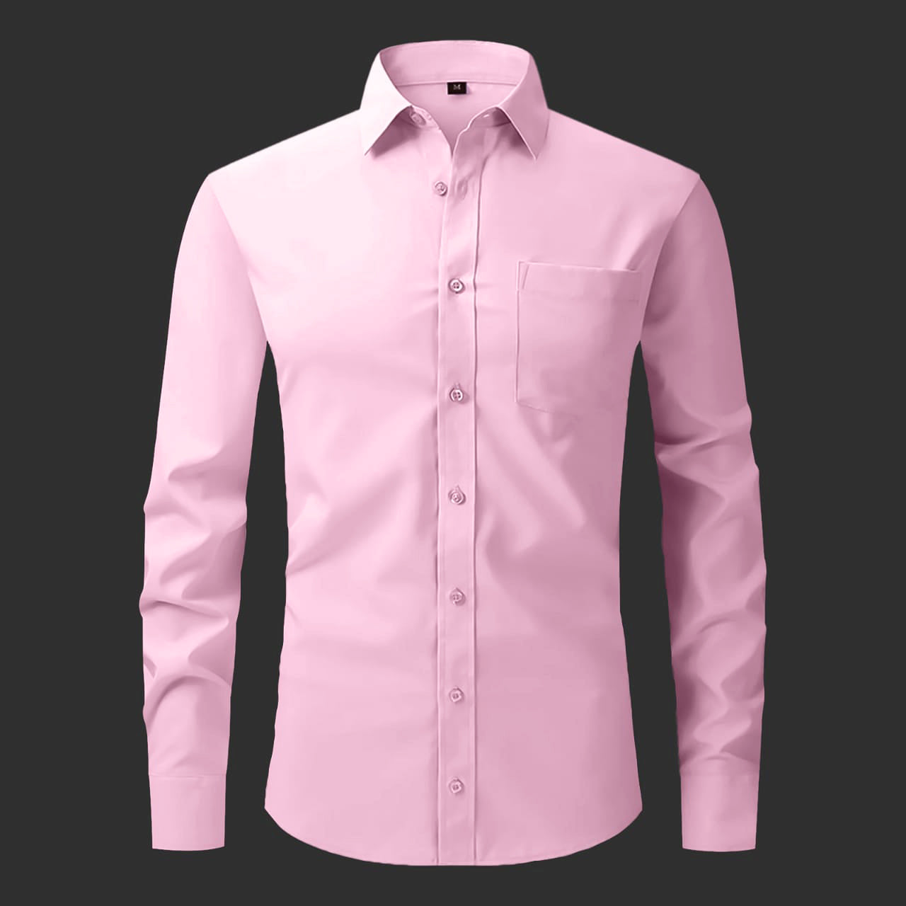 Premium Cotton Solid Shirt for Man (Light Pink)