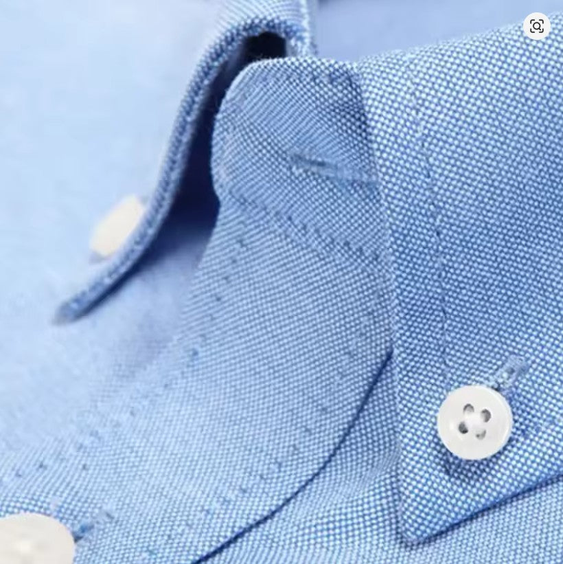 Pearl White Oxford Cotton Shirt For Man
