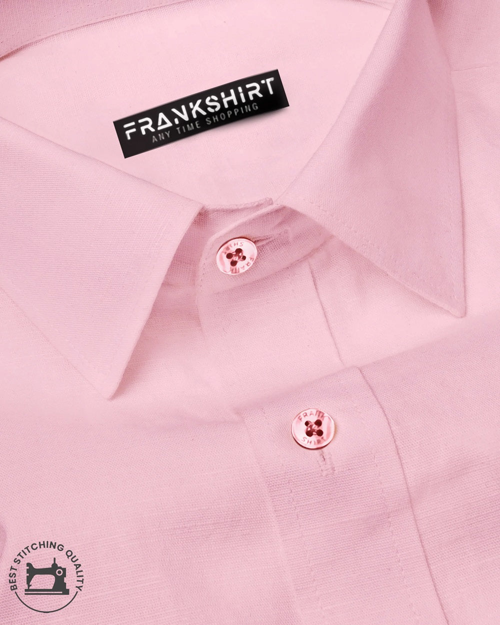 Pack of 2 Cotton Shirt for Man (Light Pink with Black White)