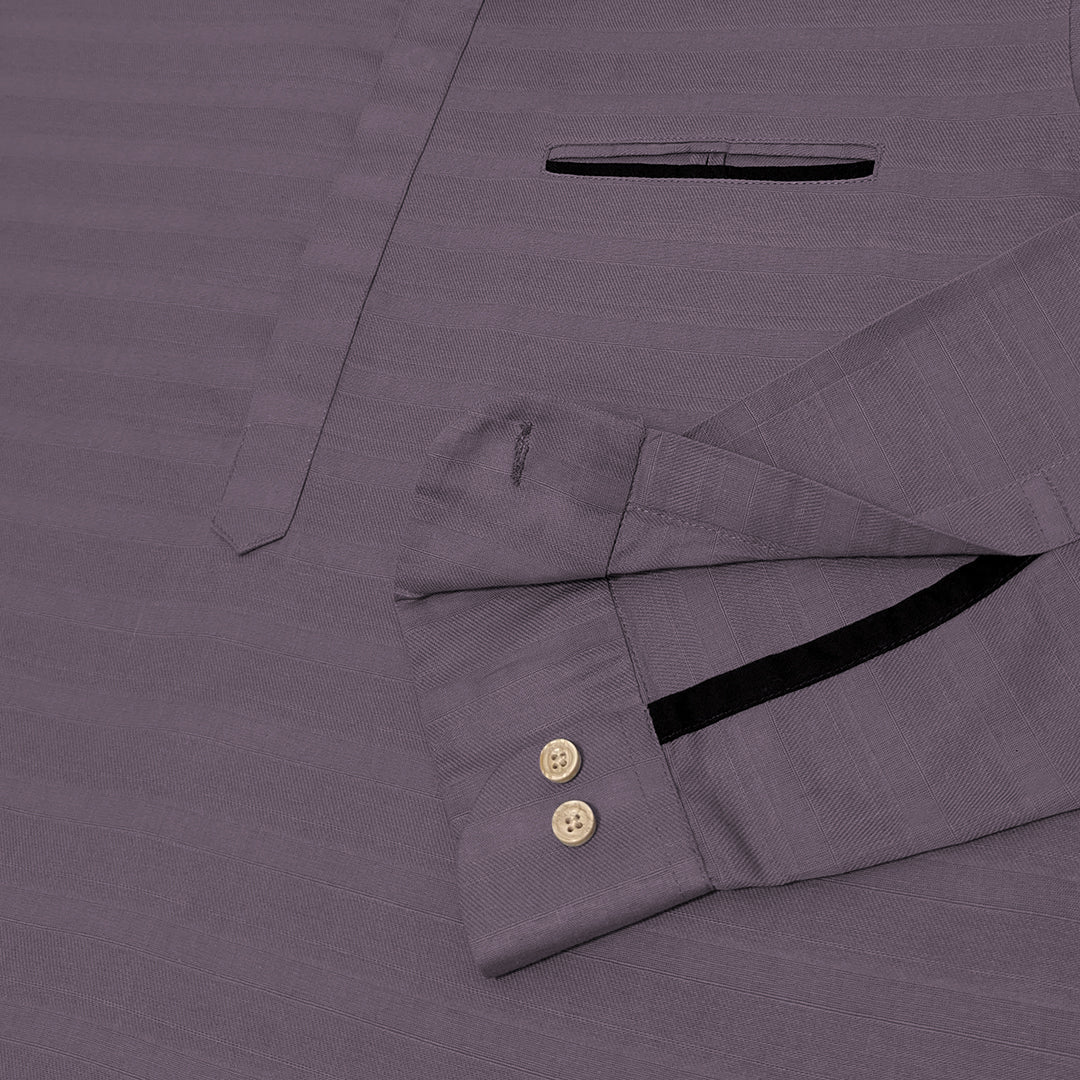 Urban Fit Purple Short Linen Kurta For Men
