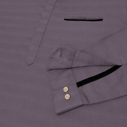 Urban Fit Purple Short Linen Kurta For Men