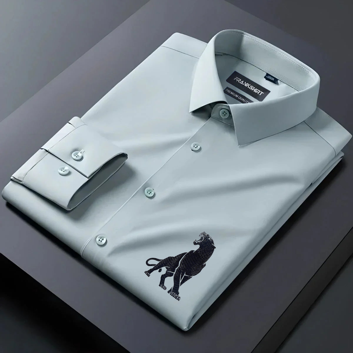 Leopard Designer Premium Cotton With Pocket Solid Shirt for Man (Pista)