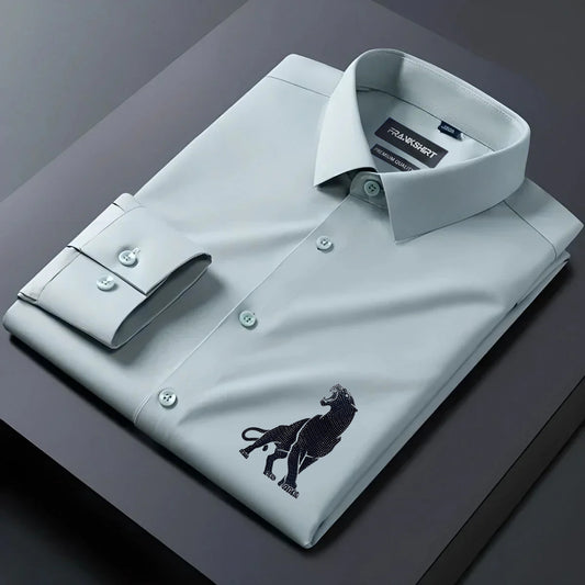 Leopard Designer Premium Cotton With Pocket Solid Shirt for Man (Pista)