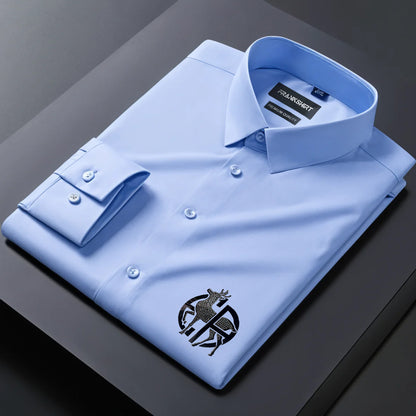 Deer Designer Premium Cotton With Pocket Solid Shirt for Man (Sky Blue)