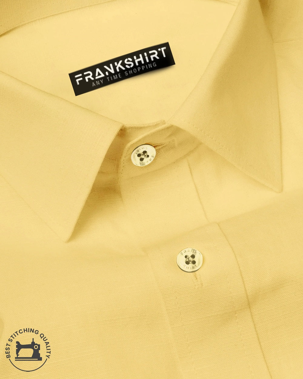 Pack of 2 Cotton Shirt for Man (Lemon and White)