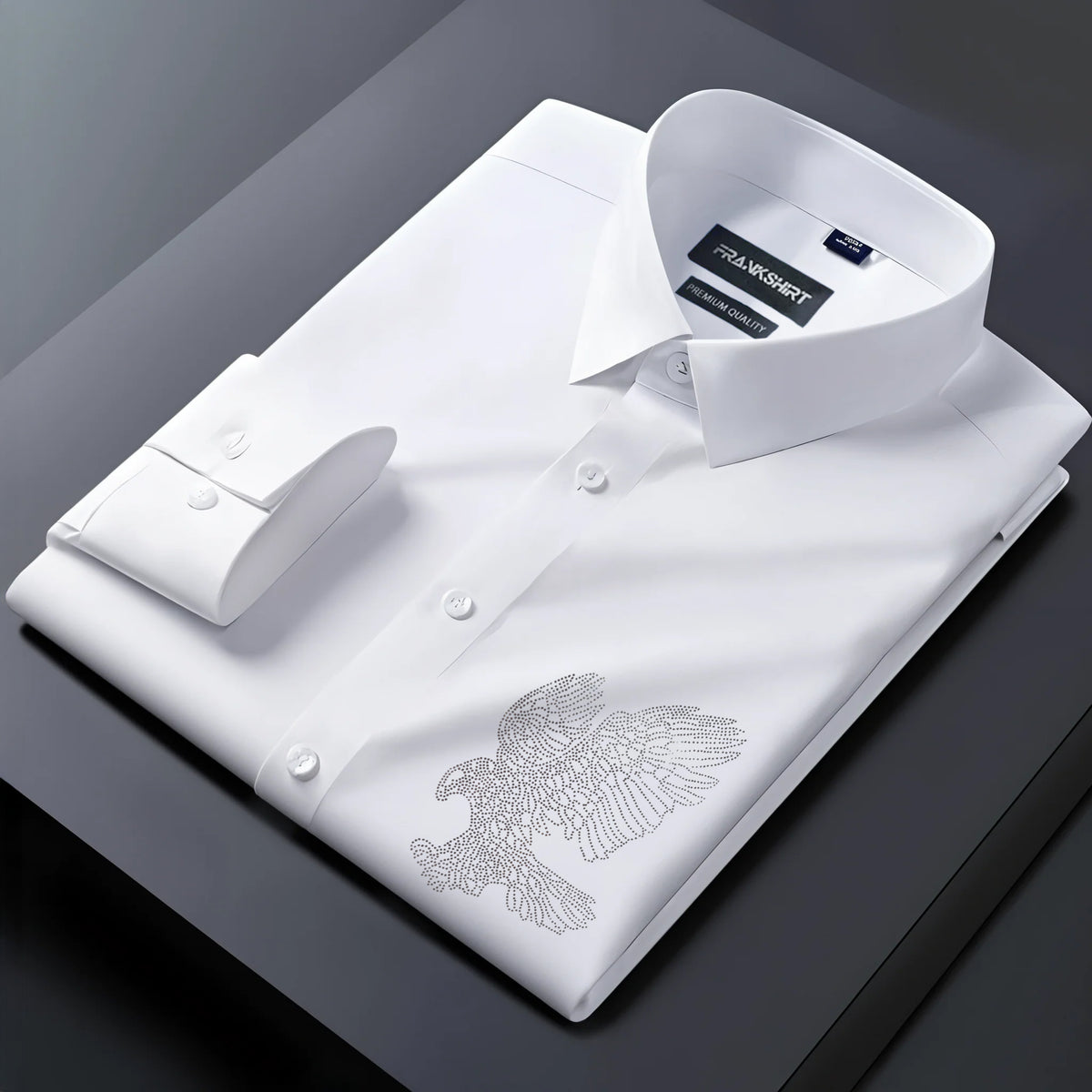 Eagle Designer Premium Cotton With Pocket Solid Shirt for Man (White)