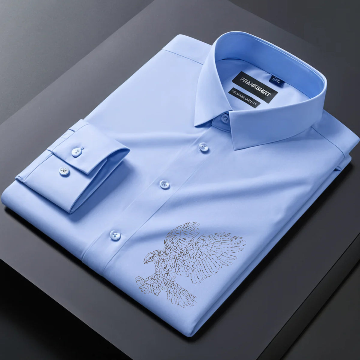 Eagle Designer Premium Cotton With Pocket Solid Shirt for Man (Sky Blue)