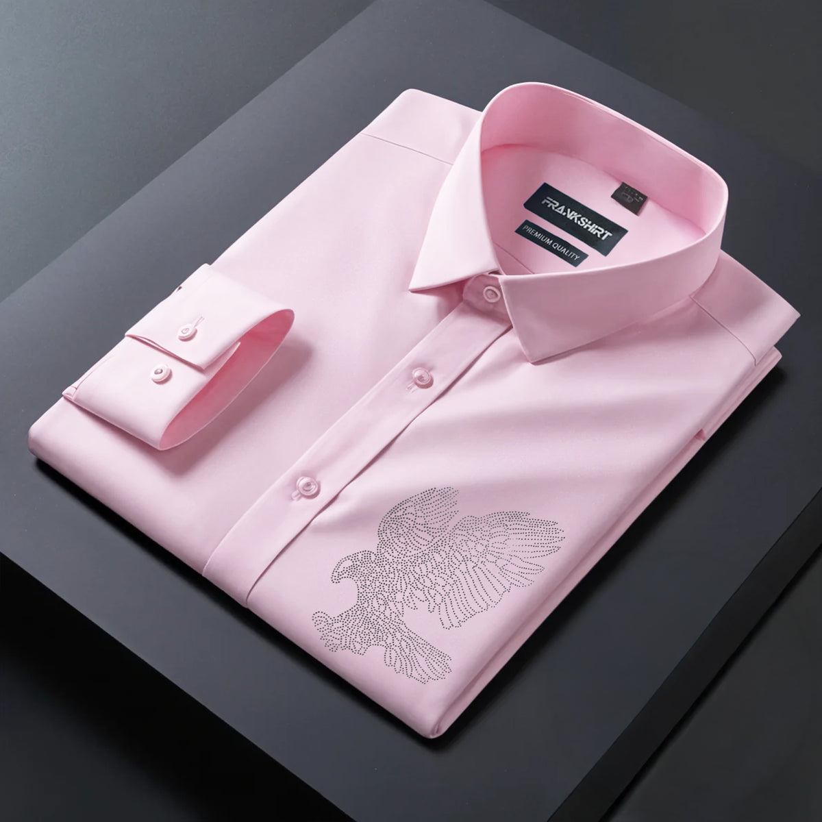 Eagle Designer Premium Cotton With Pocket Solid Shirt for Man (Pink)