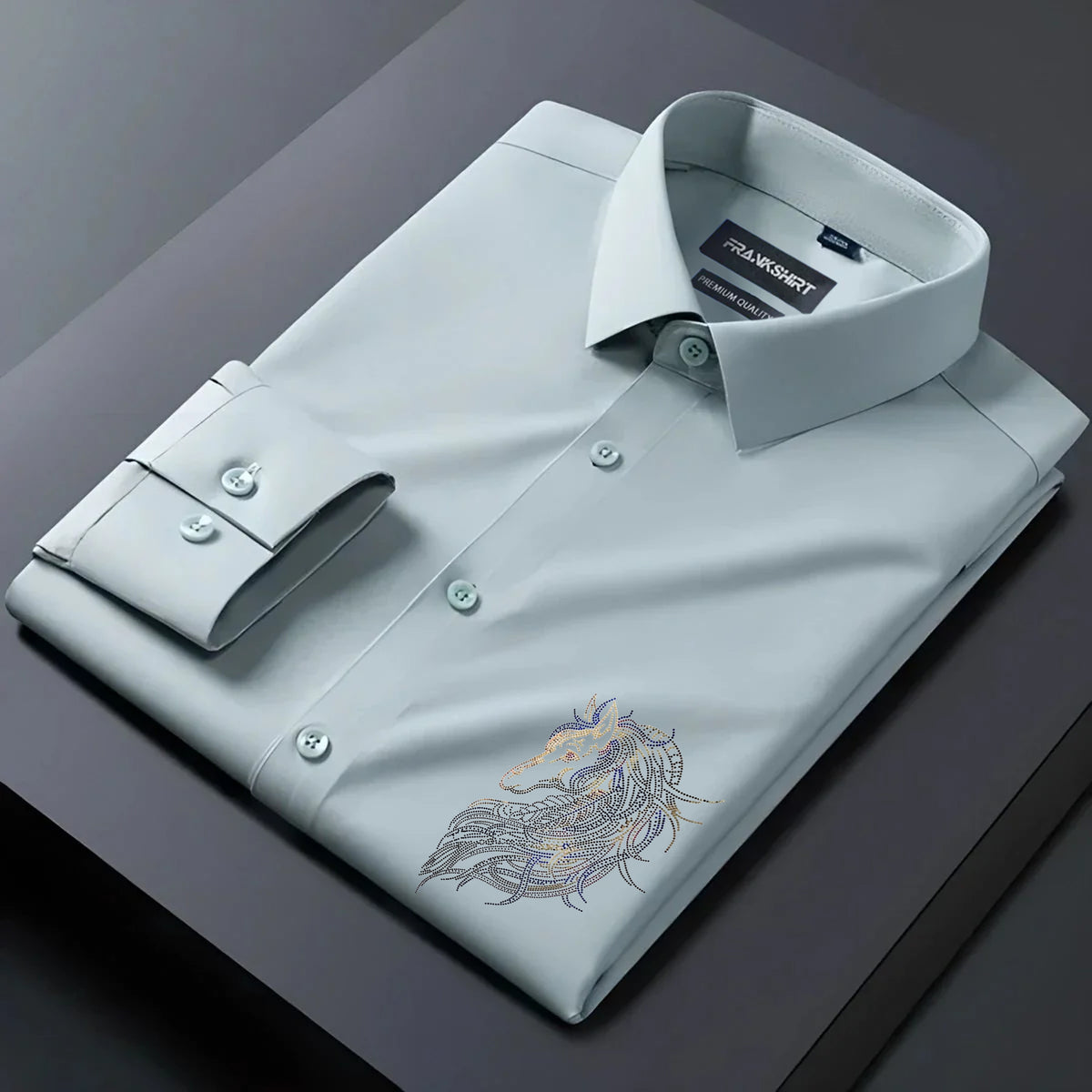 Horse Designer Premium Cotton With Pocket Solid Shirt for Man (Pista)