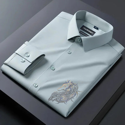 Horse Designer Premium Cotton With Pocket Solid Shirt for Man (Pista)