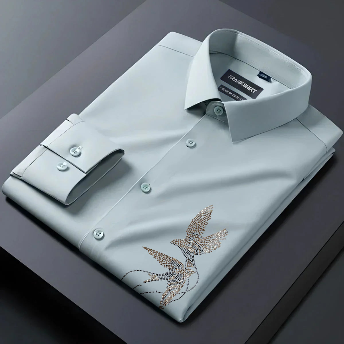 Two Birds Designer Premium Cotton Without Pocket Solid Shirt for Man (Pista)