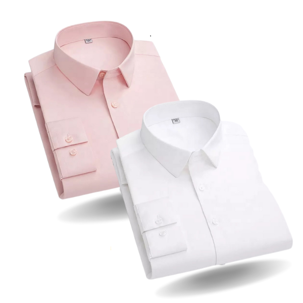 Combo of 2 Cotton Shirt for Man (Pink and White) - Frankshop.in
