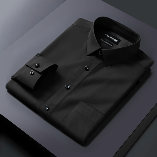 Premium Satin Solid Shirt for Man (Black)