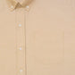 Cream Oxford Cotton Shirt For Man