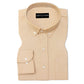 Cream Oxford Cotton Shirt For Men