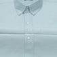 Cyan Blue Oxford Cotton Shirt For Man